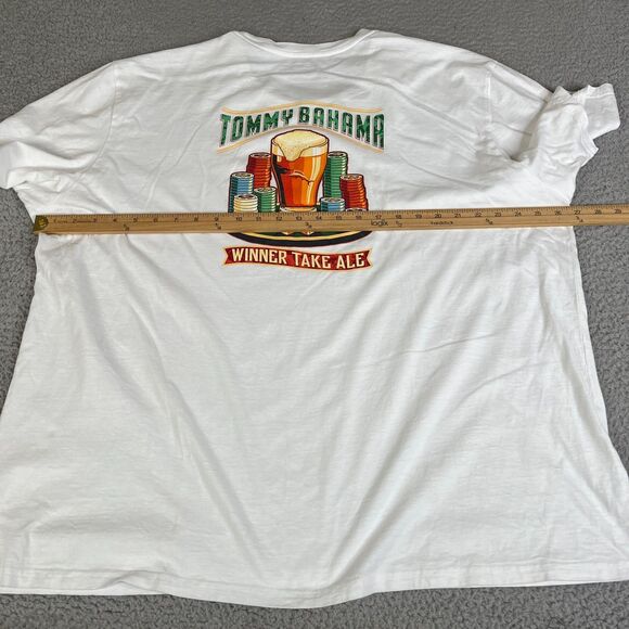 Tommy Bahama Mens T-Shirt Mens 3XL White Winner Take Ale Beer Poker Graphic - Picture 8 of 9